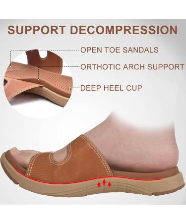 COFACE Women's Orthotic Slides - Comfortable Plantar Fasciitis Support Sandals - Buy Online on GoSupps.com