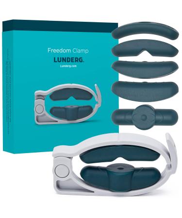 Freedom Clamp by Lunderg - with Innovative Pro-Hinge for Top-Down Pressure & 5 Different Fittings - Totally Customizable Penile Clamp for Incontinence - Mens Incontinence Products