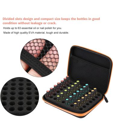 YCTZE Portable Organizer Bag - 63 Compartments for Essential Aromatherapy Oils - Ideal Storage Solution in Orange - Buy Online on GoSupps.com