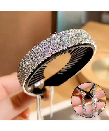 Shullin 2-Piece Colorful Rhinestone Ponytail Hair Clips Big Hair Slide Accessories for Women & Girls - Buy Online on GoSupps.com