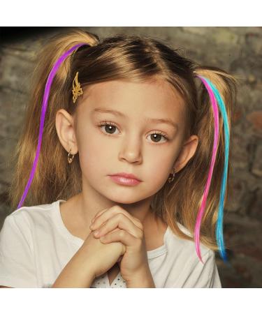 KEYRI 36 PCS Hair Extensions for Kids Clip in Coloured Hair Extensions Kids Rainbow Hair Extensions Clips for Girls Hair Braids Hair Styling Twister Clips Hair Accessories for Girls Women (36 Pieces) - Buy Online on GoSupps.com