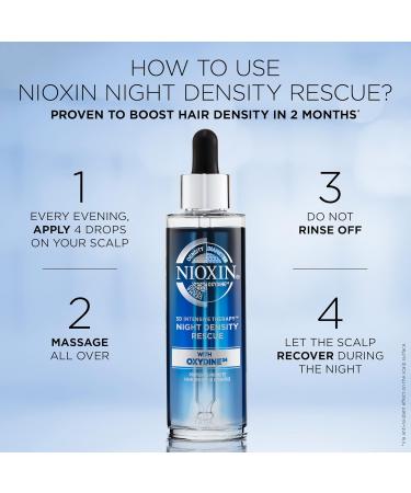 Nioxin System Kit 2 - Cleanse, Condition & Treat Scalp for Thicker Hair - 3 Month Supply + Night Density Rescue Serum - Buy Online on GoSupps.com
