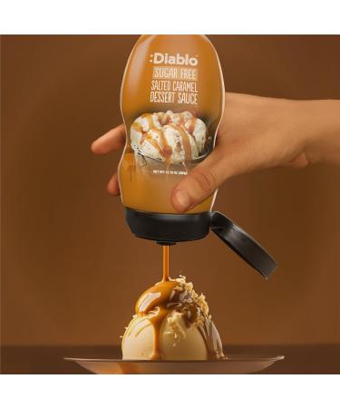 Diablo Salted Caramel Dessert Sauce | Sugar Free | Gluten Free | Diabetic Friendly | Hamper Available - Perfect for Gifting | 360g (Pack of 2 Salted Caramel) Salted Caramel 360 ml (Pack of 1) - Buy Online on GoSupps.com