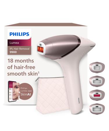 Philips Lumea Series 9900, IPL hair removal device, SenseIQ and SkinAI technology, 4 attachments for body, face, m