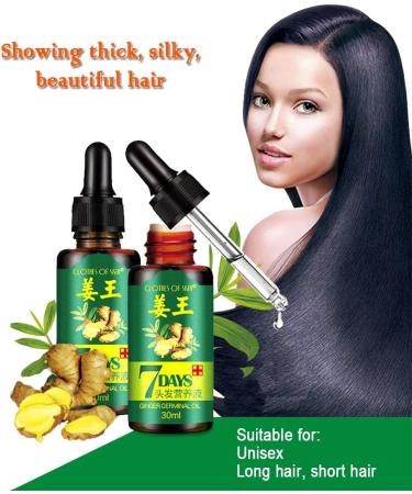  Kingknow Hair Growth Essential Oil Natural Ginger for Hair Loss Treatment Hair Growth Care Ginger Essential Oil Nourishing for Dry Damaged Hair Growth Care 30ml - Buy Online on GoSupps.com