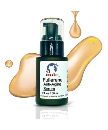 Fullerene Anti-Aging Serum Reduces Wrinkles & Fine Lines Enhances Elasticity Anti-Environmental Damage & Hyaluronic Acid