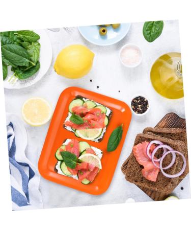 LABRIMP Snack Serving Dish 1pc Tray Wedding Decor Cake Stand Appetizer Plates Outdoor Decor Fruit Plate Breakfast Dessert Plate 38.5X28.5X2CM Orange - Buy Online on GoSupps.com
