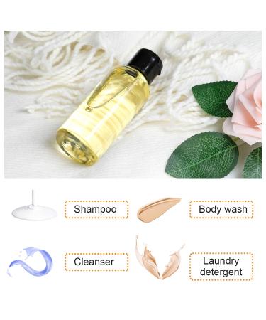 Shekure 2 oz Clear Plastic Travel Size Bottles Set of 30 - Flip Cap, Perfect for Liquids, Toiletries, Shampoo, Lotion, Conditioner - Buy Online on GoSupps.com
