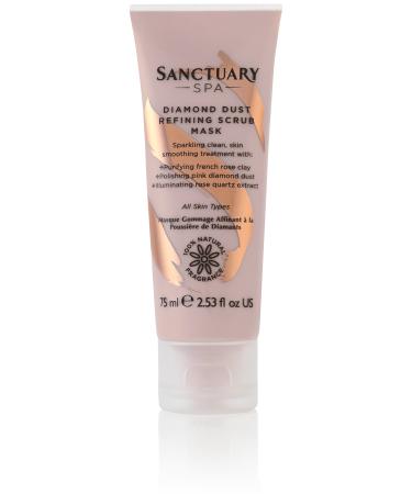 Sanctuary Spa Rose Face Mask Diamond Dust and Rose Clay 2 In 1 Face Mask and Face Scrub for All Skin Types 75 ml