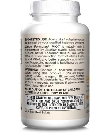  Tudor Jarrow's MK-7 180 mcg Bioactive Form of Vitamin K2 30 Servings (Guttes) K2 Vitamin Supplement MK-7 Gluten Free - Buy Online on GoSupps.com