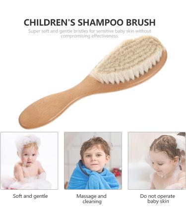 Kisangel Comb Cap Massaging Toddler Hair Brush - Natural Bristles, Wooden Massager for Kids - Perfect Gift for Baby Registry - Buy Online on GoSupps.com