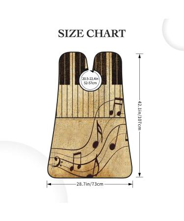 Retro Musical Beard Bib | Vintage Music Note Hair Catcher | Non-Stick Grooming Cloth for Shaving & Trimming | Ideal Gifts for Men - Buy Online on GoSupps.com