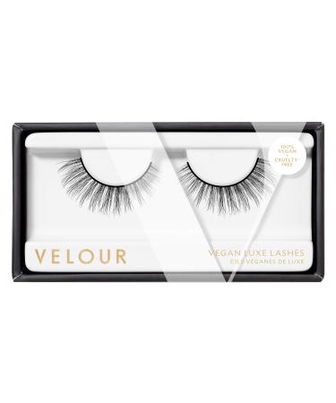 Velour Vegan Luxe Eyelashes   Luxurious Natural False Lashes - Lightweight  Reusable  Handmade Fake Lash Extensions - Wear up to 25 Times   100% Vegan Mink  Soft and Comfortable  All Eye Shapes Are Those Real