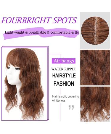 Natural Invisible Water Ripple Wig with Air Bangs Head Overhead 3D Bangs - White Hair Brown-black - Buy Online on GoSupps.com