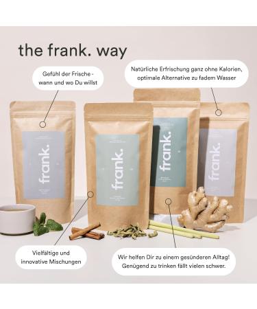  Frank Juice FRANK JUICE Calm Down Organic Tea | Soothing Ayurvedic Tea with Spearmint Ginger and Cinnamon Sticks | Certified Organic according to DE- KO-006 | 100 g - Buy Online on GoSupps.com