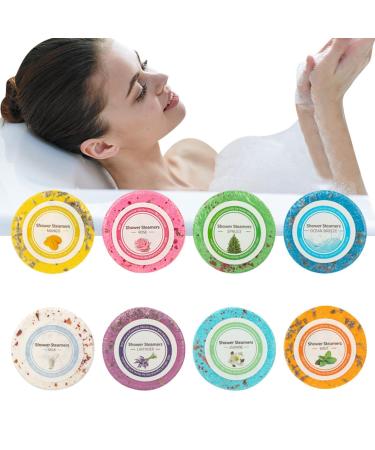Bath Bombs - Shower Steamers Bath Steamers | 8 Natural Esential Oils Slimming Bath Bombs with a soap Dish seelf Care & SPA Relaxation Shower Tablets Sets for Women and Men