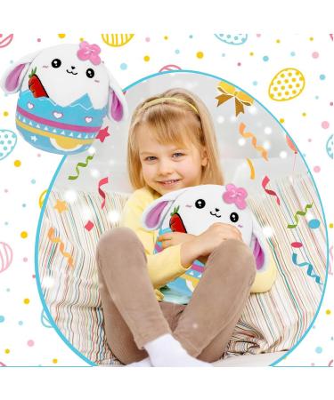 Easter Eggs Bunny Stuffed Animal Toy for Kids Easter Bunny Plushies Toy 20cm Cute Rabbit Plush Stuffed Bunny Plush Doll Toys Kawaii Easter Decor Easter Basket Stuffers Easter Gift for Boys Girls Pillow - Buy Online on GoSupps.com