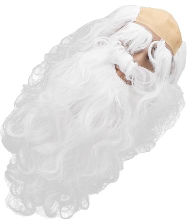 Ensemble perruque blanche barbe longue boucl e costume d'Halloween fausse moustache amusante faux moustaches sourcils nains blancs accessoires de f te de No l - Buy Online on GoSupps.com