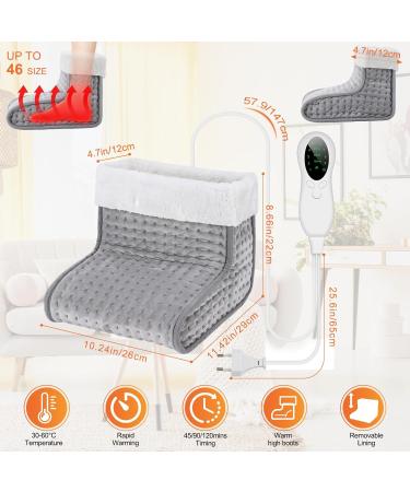 Buy Dewel Electric Foot Warmer - Washable Lining Fast Heating 30-60 10 Temperature Levels & 3 Timer Settings - Light Gray - Buy Online on GoSupps.com