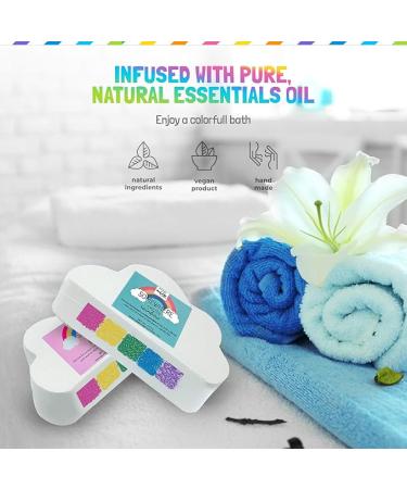 Rainbow Bath Bombs for Kids - All Natural Magic Rainbow BathBombs with Organic Ingredients  Moisturizing  Vibrant Colors & Rich Bubbles  Cloud Bath Bombs  Unicorn Birthday Gifts for Kids  Girls  Boys - Buy Online on GoSupps.com