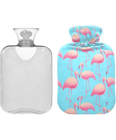 Summer Flamingo Hot Water Bottle 1L with Cover | Pain Relief & Sports Injury Comfort - Buy Online on GoSupps.com