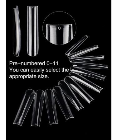 Deciniee XXXL Clear False Nails Kit - 504 Piece Set for Manicure Home DIY Nail Art - Buy Online on GoSupps.com