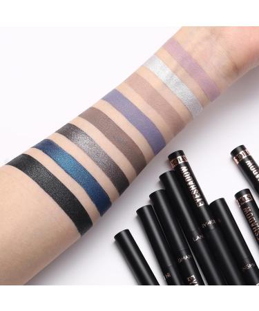 Lot de 8 ombres paupi res gloss neutres marron m tallique cr me fard paupi res Crayon Crayon imperm able et longue dur e - Buy Online on GoSupps.com