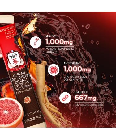 JUNG KWAN JANG Korean Red Ginseng 1000mg - Panax Ginseng with Grapefruit - Pack of 30 - 0.34 Fl Oz. - Buy Online on GoSupps.com