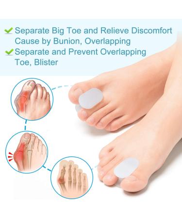 Povihome 10 Pack Bunion Corrector Gel Toe Spacers Separators - L Size (1/2'' Thick) | Orthotic for Overlapping Toes - Buy Online on GoSupps.com