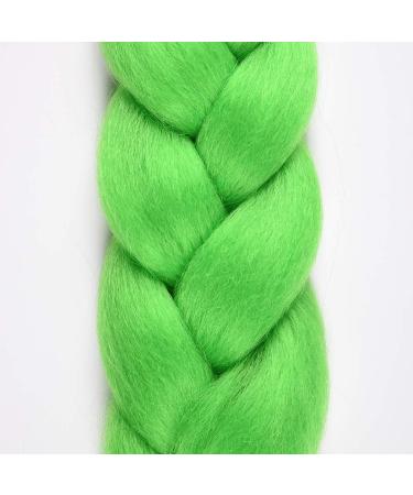 Lime Color Kanekalon Braiding Hair Crochet Synthetic Jumbo Braids 24 Inch 3pcs/Lot - Twist, Box Braids, 3 Pack - Buy Online on GoSupps.com