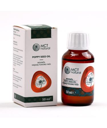 MCT natural | Poppy seed oil 50 ml | 100% natural | Natural cosmetics | Care oil | Hair oil for dry hair | Strengthens bones and teeth - Buy Online on GoSupps.com