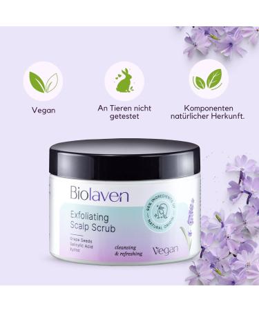 BIOLAVEN Exfoliating Scalp Scrub 150 ml - Vegan Scalp Scrub for All Skin Types - Nourish & Revitalize Your Scalp - Buy Online on GoSupps.com
