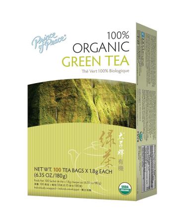 Prince of Peace Organic Green Tea - 100 Tea Bags (1.8g Each) - Premium Quality - Buy Online on GoSupps.com