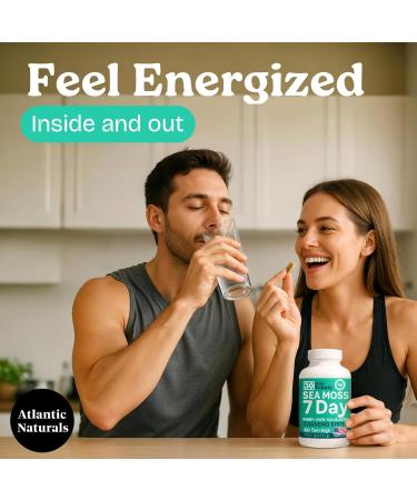 Atlantic Naturals Sea Moss Capsules 7 Day Herbal Blend for Liver & Gallbladder Wellness with Dandelion Root Milk Thistle Burdock Root Red Clover & Chanca Piedra 180 Count Sea Moss Capsules Capsule - Urinary System - Buy Online on GoSupps.com