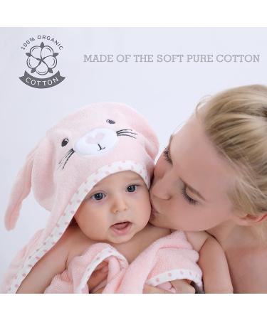 TBEZY Baby Hooded Towel | Ultra Soft Thick Cotton Bath Towel for Newborn (Bunny) Rabbit Design - Buy Online on GoSupps.com