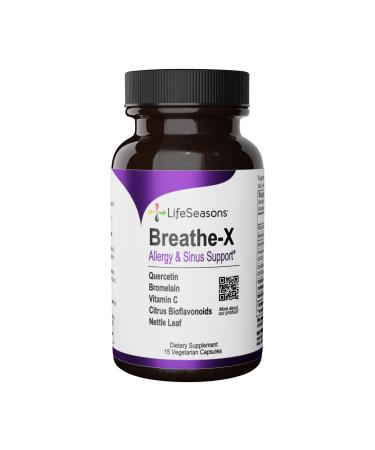 LifeSeasons Breathe-X Allergy & Sinus Support 15 Vegicaps