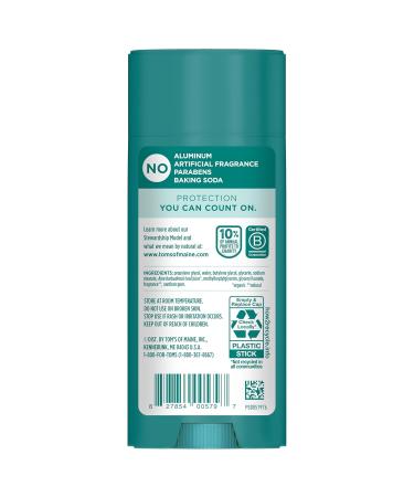 Tom's of Maine Natural Deodorant for Men and Women Aluminum Free - Pack of 2 - 3.25 Oz. - Buy Online on GoSupps.com