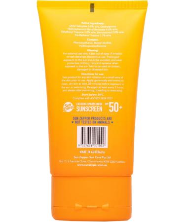 Sun Zapper Sports Sunscreen Lotion 90mL SPF 50+ Sweat Proof Sun Cream - Buy Online on GoSupps.com