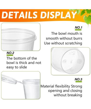 60 Pack 1 oz Plastic Condiment Cups with Lids - Leak Proof Mini Sauce Containers for Salad Dressing - Disposable Portion Souffle Cups for Sauces and Jelly Shots - Buy Online on GoSupps.com