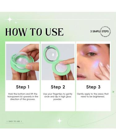 Buy Lunar Glow Face Highlighter Palette - Multichrome Shimmer & Glitter for Body Cheek & Eye Makeup | #1 Chameleon Illuminator - Buy Online on GoSupps.com