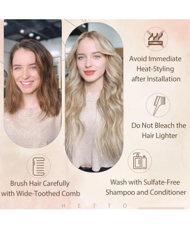 Hetto Blonde Weft Hair Extensions Human Hair Ash Blonde Sew in Weft Human Hair Extensions Real Hair Weft Hair Extensions Ash Blonde 16Inch 80g #18/613 Straight Silky 16 " 1.1HW#P18/613 - Buy Online on GoSupps.com
