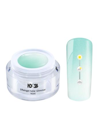 Uv Led Effect Gel Solar Glimmer Mint - Green - Studio Quality - Made In Germany - 5ml Green 5 ml (1 pack)