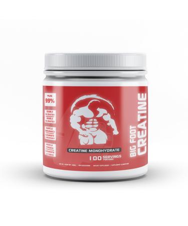 Predator Labs Big Foot Creatine 500g 100 servings of our 99% pure monohydrate creatine is double filtered for optimal absorption and unprecedented results supplement for muscle growth increased strength better energy production and improved athletic perfo