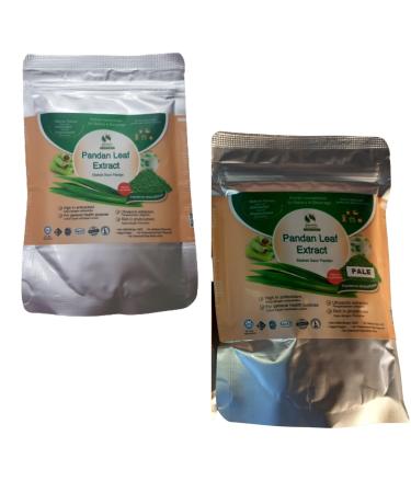Dark Green Pandan Leaf Extract Powder Set of 2 100g Each Halal Expiry: April 2025
