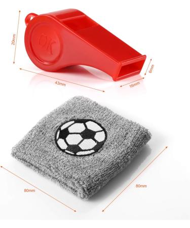 Kesote 10x Welding Band Football Wristbands & 10x Pipe Plastic Whistles - Perfect for Sports & Birthday Parties | 10 Colors Available - Buy Online on GoSupps.com