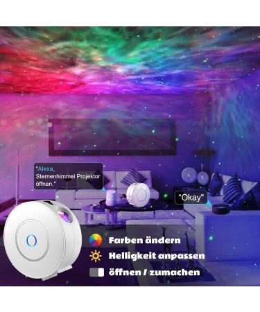 LED Smart Galaxy Projector - Milfech WiFi Star Projector Lamp with RGB Dimming Voice Control Timer & Alexa/Google Assistant Compatibility - Perfect Night Light for Kids Parties & Christmas - Buy Online on GoSupps.com