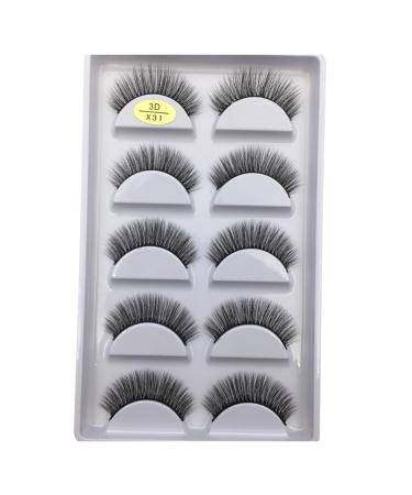UAMOU 10/50 Boxes 37 Style 5 Pairs Natural 3D False Eyelashes Makeup Fake Eye Lashes Faux Cils Make Up Beauty Maquillaje Cheerfully (Color : 5Pairs X31 Size : 10 Boxes 50Pairs)