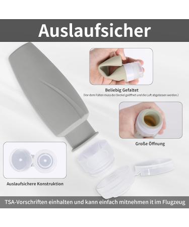 Lollanda 15-Piece Silicone Travel Bottle Set - Leak-Proof TSA-Approved Containers for Shampoo Lotion & Cosmetics - 60ml with Stickers - Buy Online on GoSupps.com