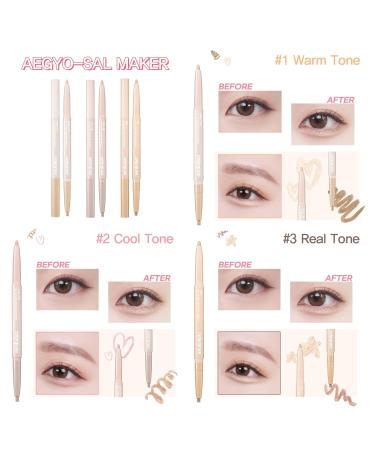 COLORGRAM Under Eye Highlighter Stick - 02 Cool Tone, 0.2g | Shimmery Cream Brightening Glitter Liner for Eye Bags | Long Lasting & Creaseproof Highlighter Stick - Buy Online on GoSupps.com