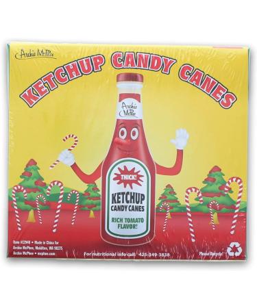 Archie McPhee Ketchup Flavored Candy Canes | 6 Piece Gift Set - Buy Online on GoSupps.com